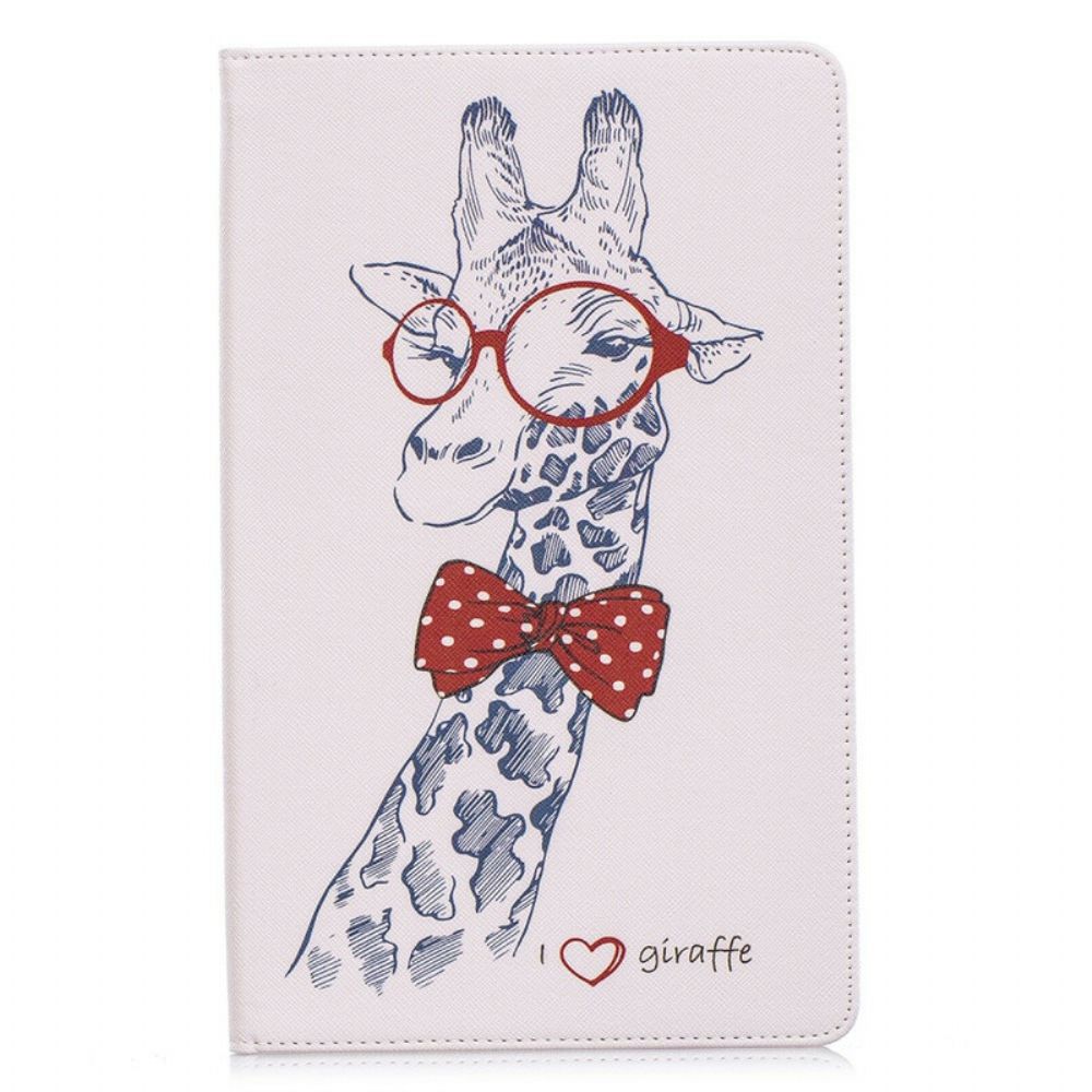 Case voor Samsung Galaxy Tab A 10.1 (2019) Nerdy Giraf