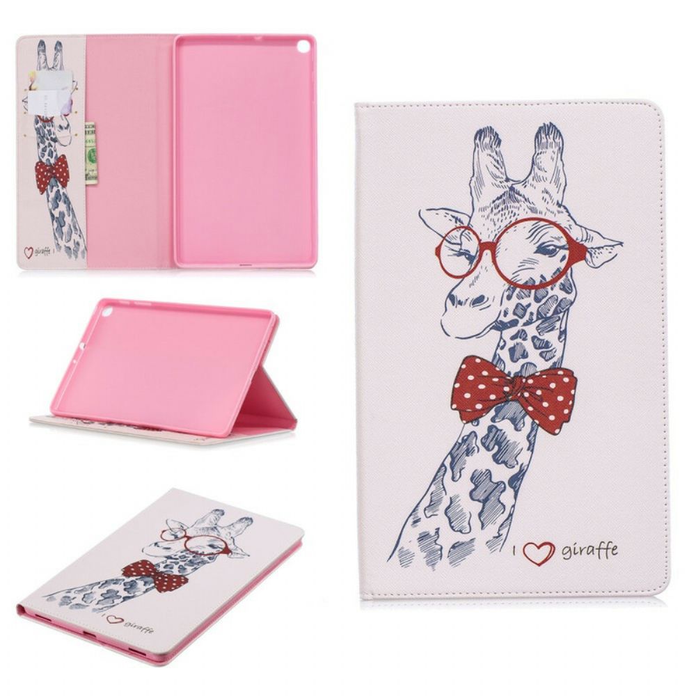 Case voor Samsung Galaxy Tab A 10.1 (2019) Nerdy Giraf