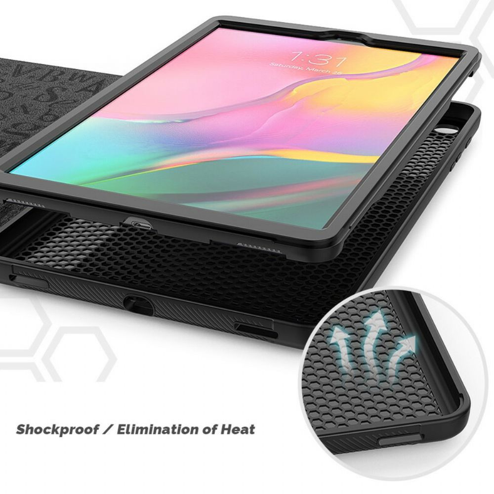 Cover voor Samsung Galaxy Tab A 10.1 (2019) Magnetische Ondersteuning Voor Meerdere Hoeken