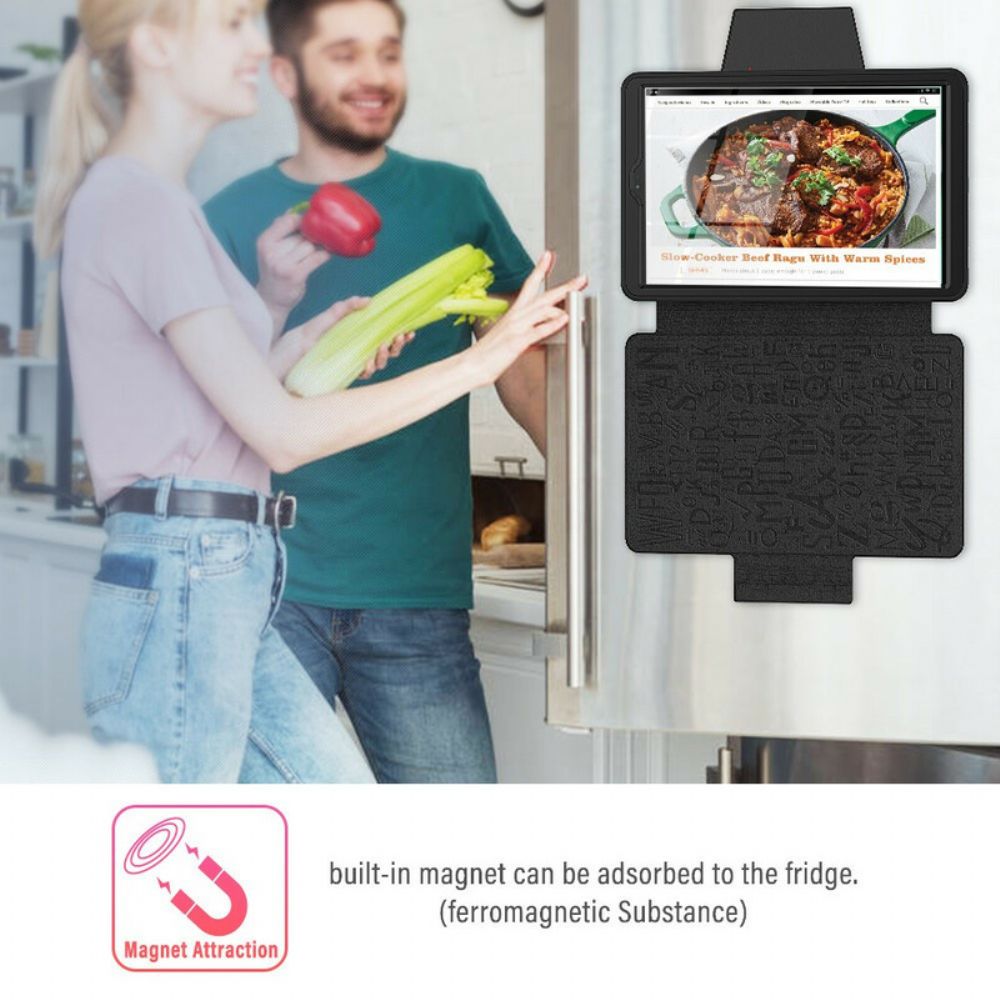 Cover voor Samsung Galaxy Tab A 10.1 (2019) Magnetische Ondersteuning Voor Meerdere Hoeken