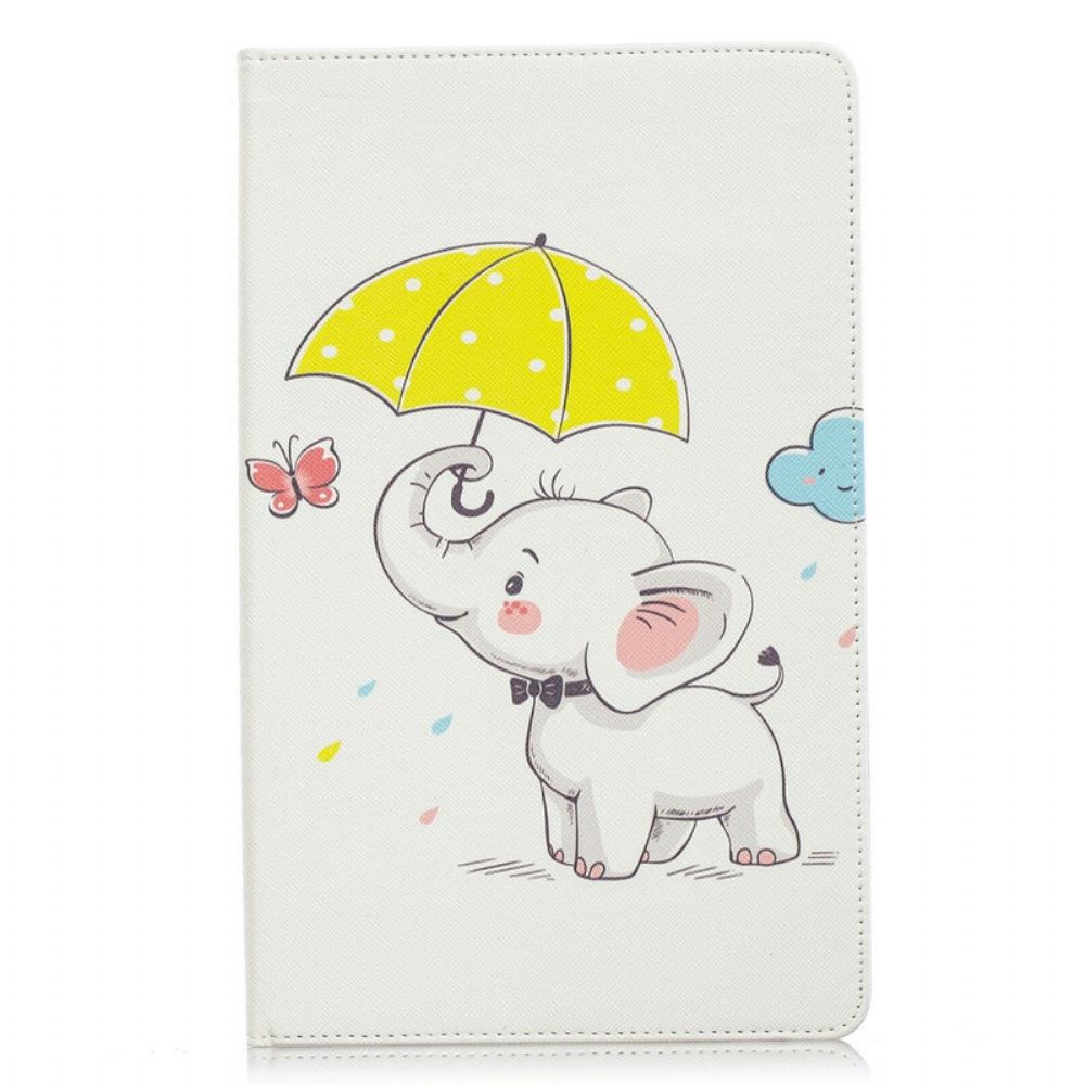 Cover voor Samsung Galaxy Tab A 10.1 (2019) Olifant In De Regen