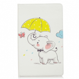 Cover voor Samsung Galaxy Tab A 10.1 (2019) Olifant In De Regen