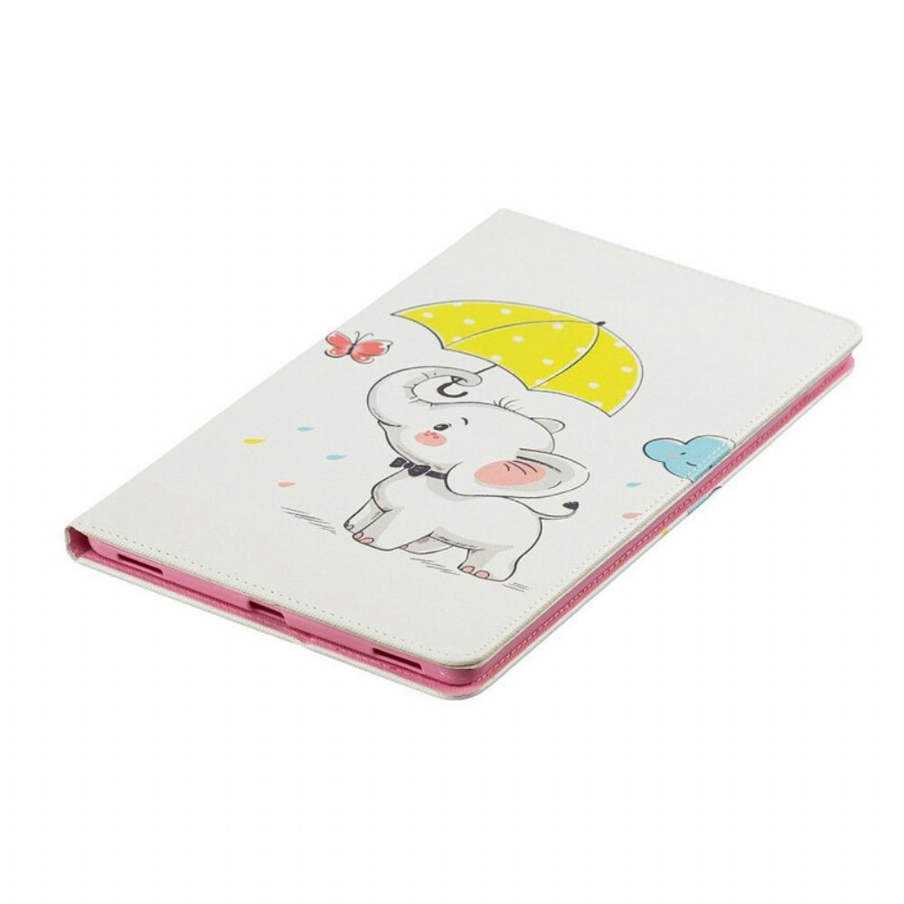 Cover voor Samsung Galaxy Tab A 10.1 (2019) Olifant In De Regen