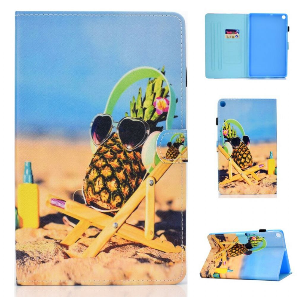 Flip Case voor Samsung Galaxy Tab A 10.1 (2019) Ananasstrand