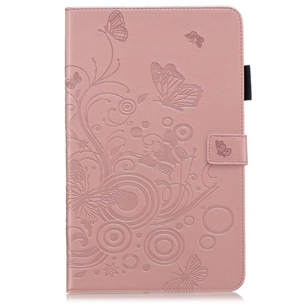 Flip Case voor Samsung Galaxy Tab A 10.1 (2019) Vlinders En Bloemen