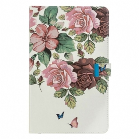 Folio-hoesje voor Samsung Galaxy Tab A 10.1 (2019) Alleen Bloemen