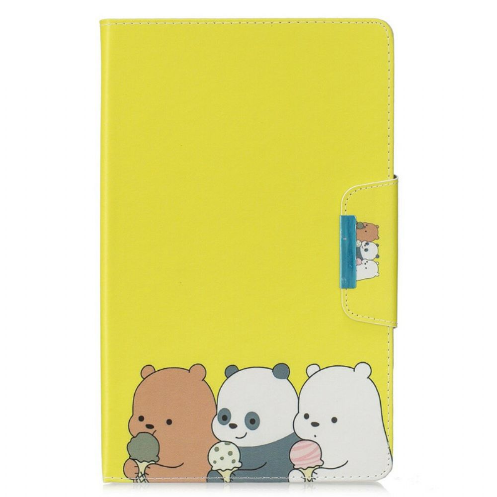 Folio-hoesje voor Samsung Galaxy Tab A 10.1 (2019) Beer En Panda Sluiting Ontwerp