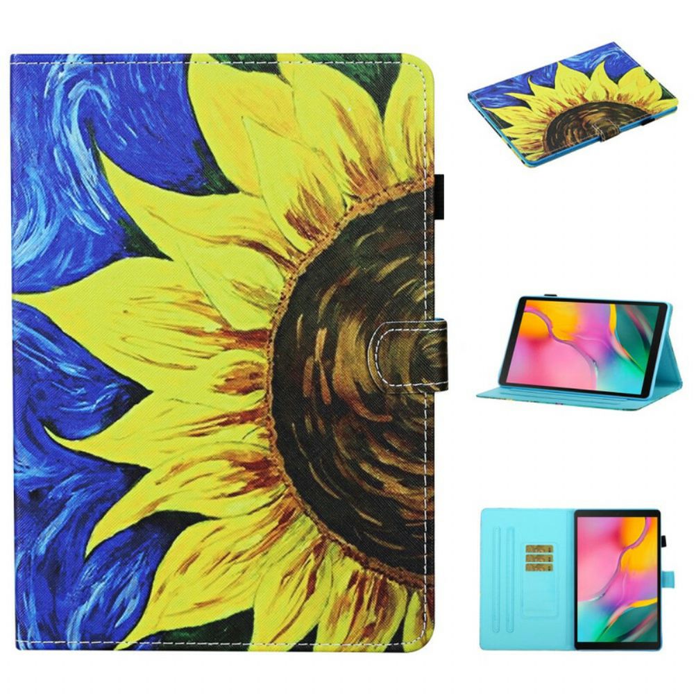 Folio-hoesje voor Samsung Galaxy Tab A 10.1 (2019) Geschilderde Zonnebloem