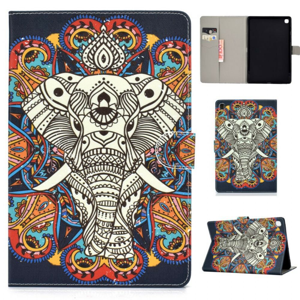 Folio-hoesje voor Samsung Galaxy Tab A 10.1 (2019) Olifantenkunst