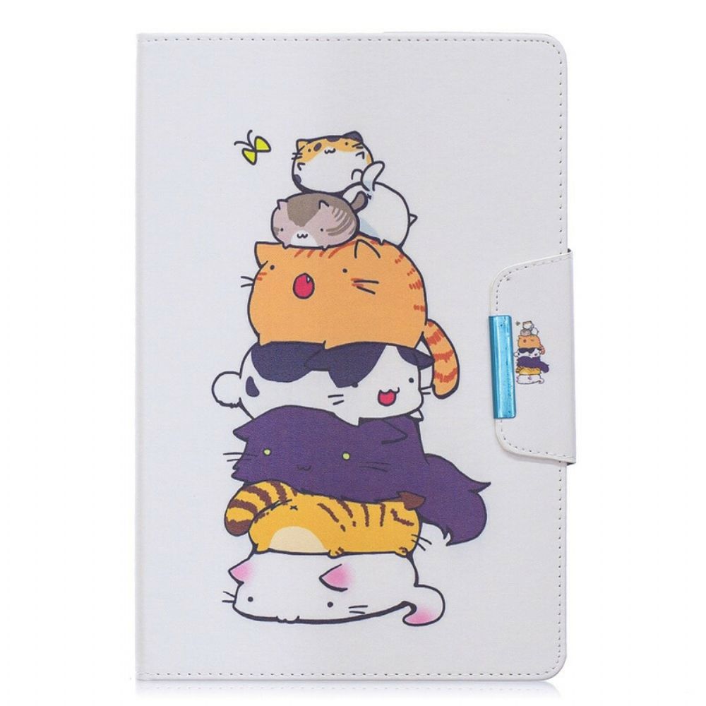 Folio-hoesje voor Samsung Galaxy Tab A 10.1 (2019) Stapel Katten