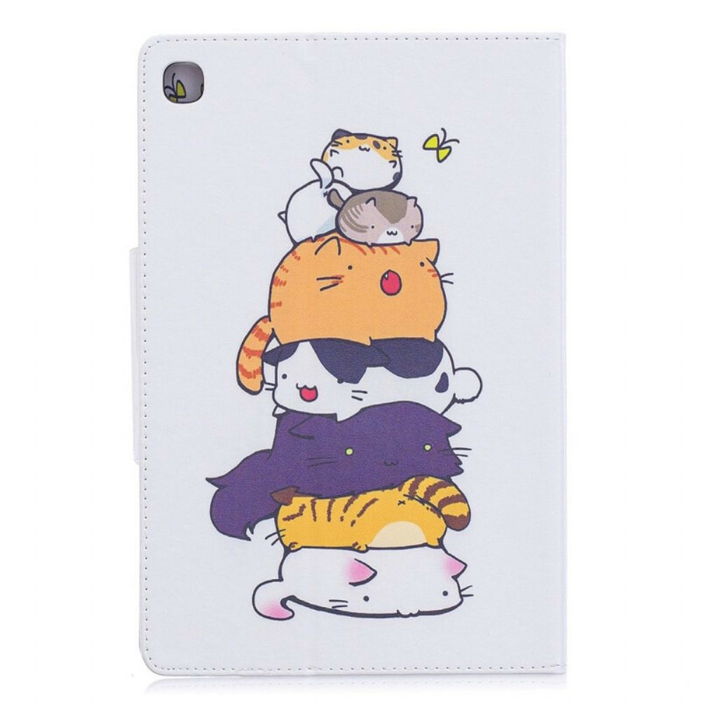 Folio-hoesje voor Samsung Galaxy Tab A 10.1 (2019) Stapel Katten