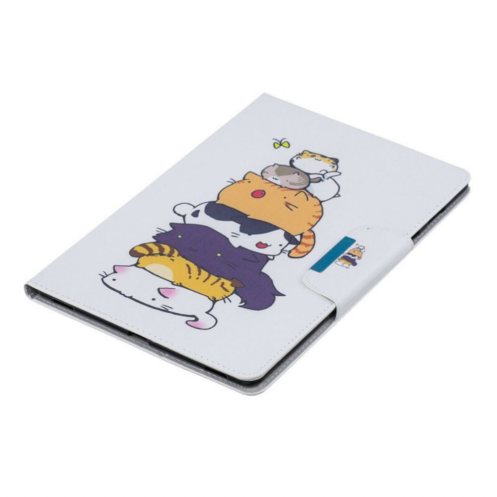 Folio-hoesje voor Samsung Galaxy Tab A 10.1 (2019) Stapel Katten