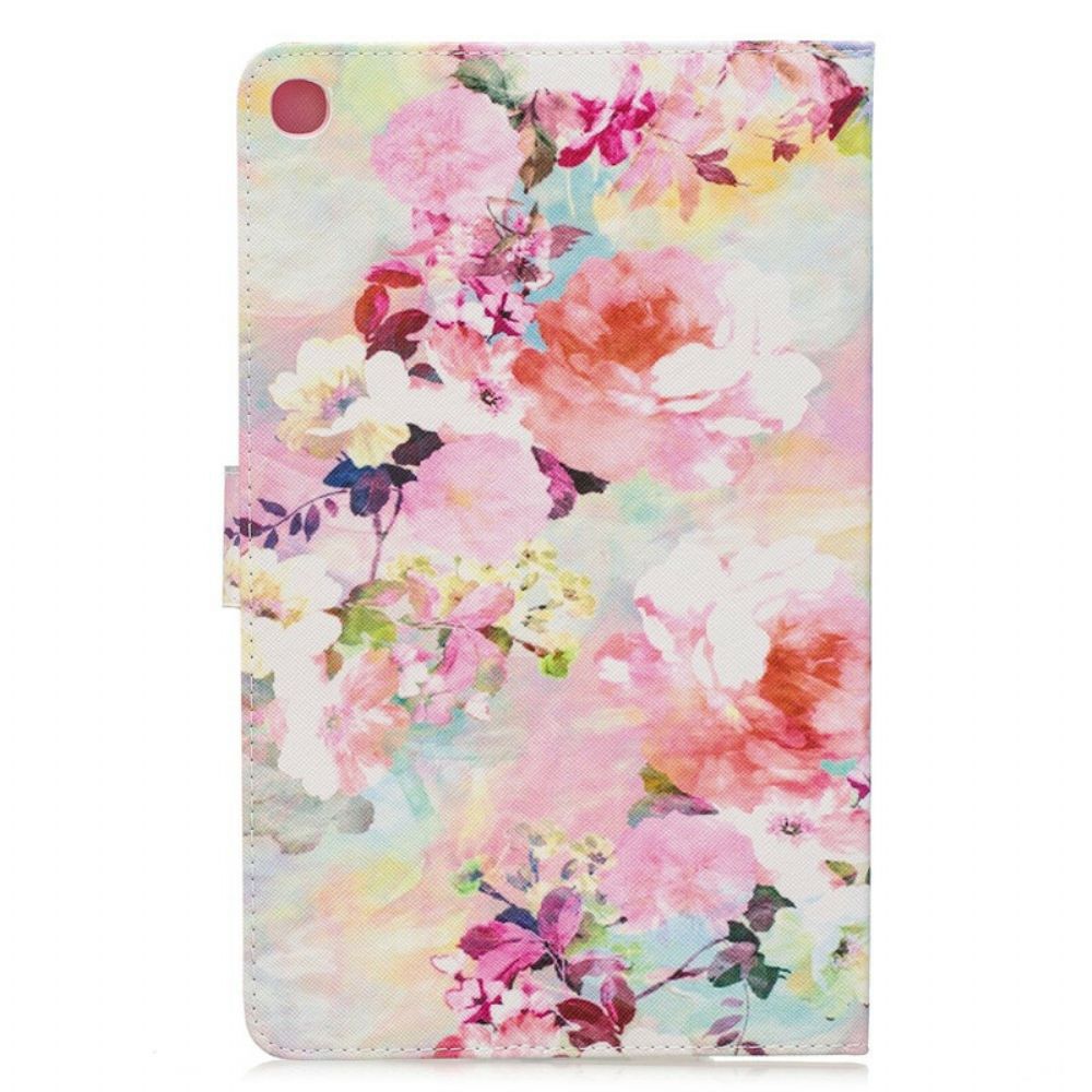 Leren Hoesje voor Samsung Galaxy Tab A 10.1 (2019) Bloemen Serie