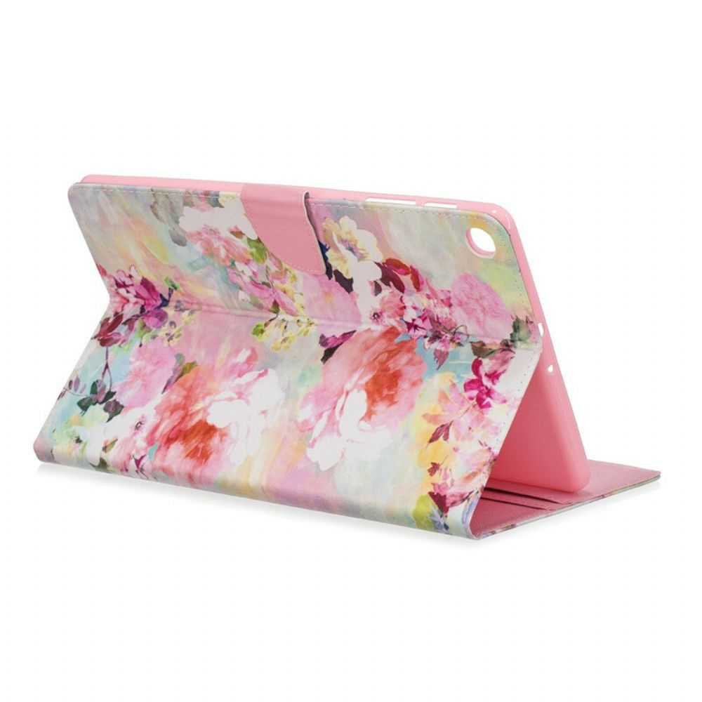 Leren Hoesje voor Samsung Galaxy Tab A 10.1 (2019) Bloemen Serie