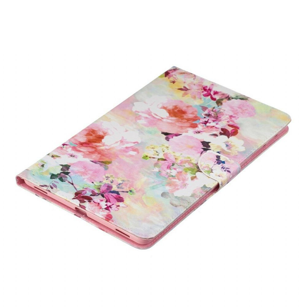 Leren Hoesje voor Samsung Galaxy Tab A 10.1 (2019) Bloemen Serie