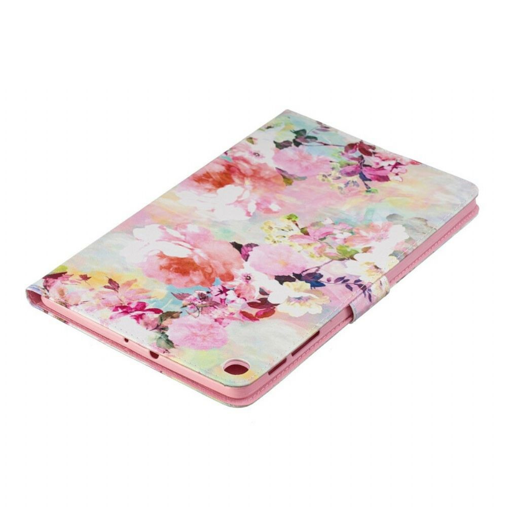 Leren Hoesje voor Samsung Galaxy Tab A 10.1 (2019) Bloemen Serie