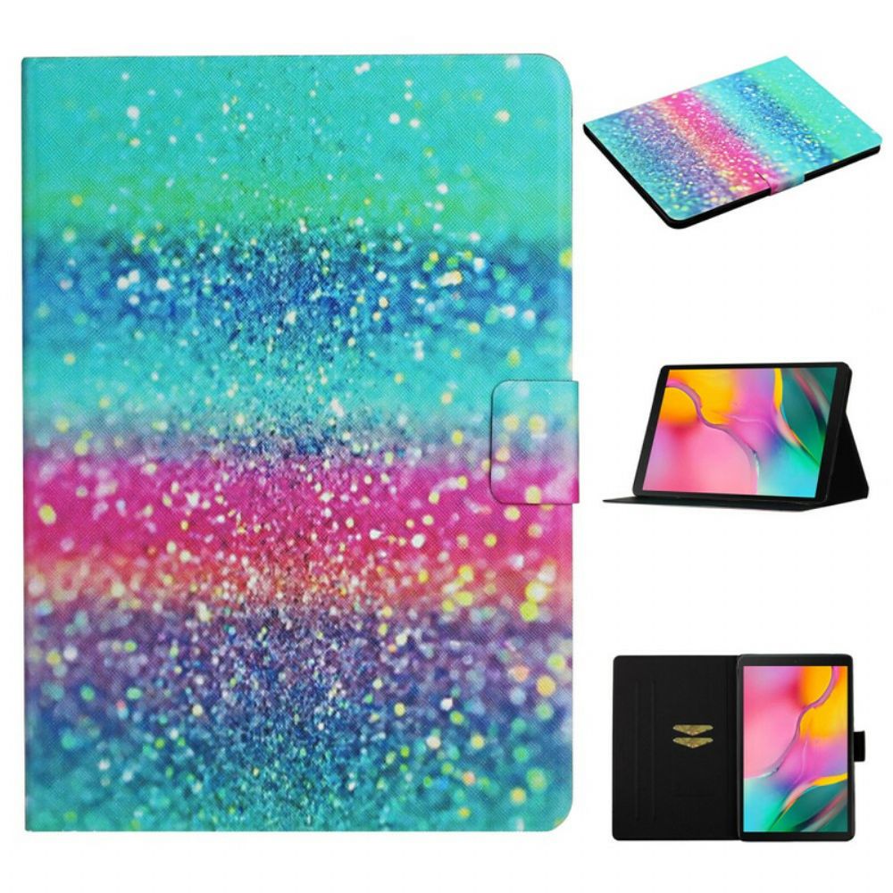 Leren Hoesje voor Samsung Galaxy Tab A 10.1 (2019) Element Pailletten