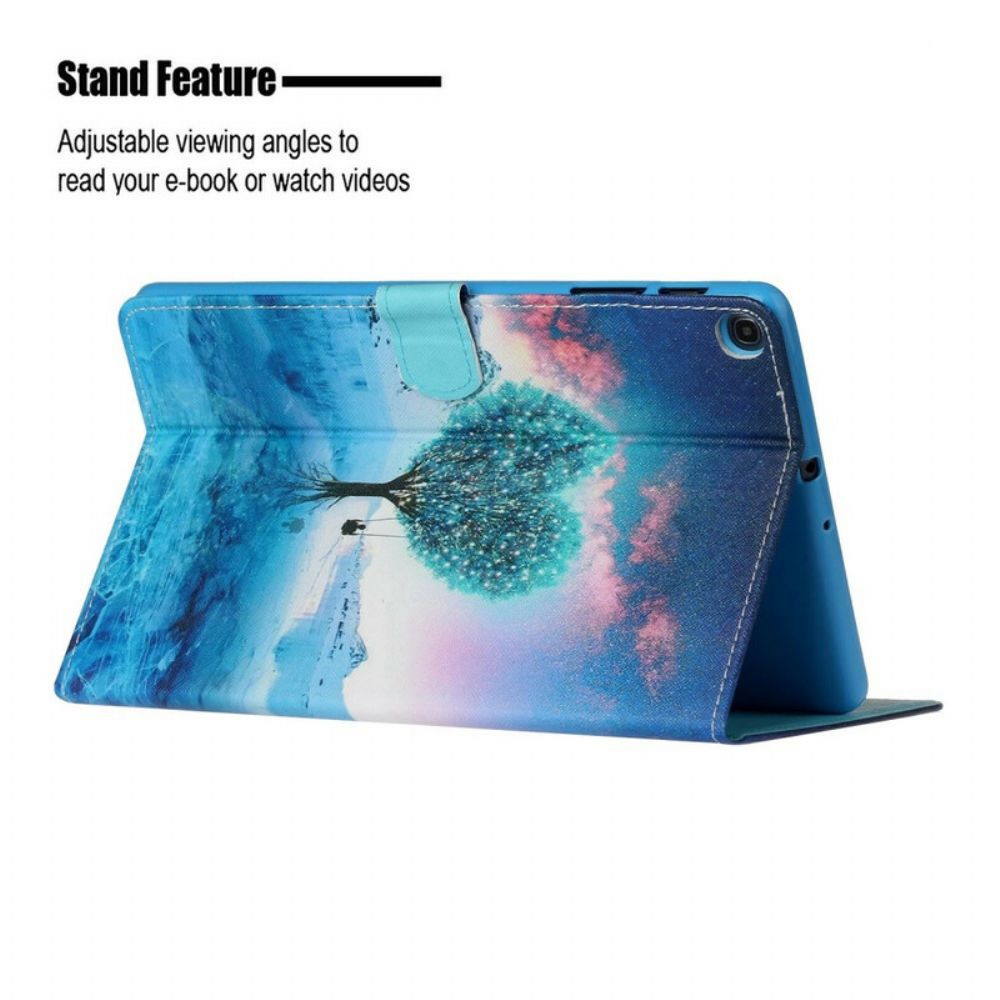 Leren Hoesje voor Samsung Galaxy Tab A 10.1 (2019) Hart Boom