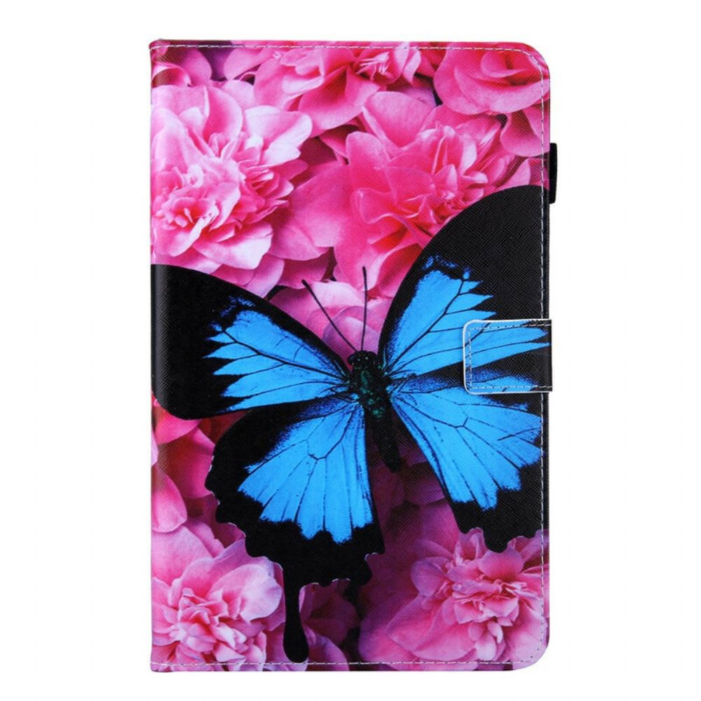 Leren Hoesje voor Samsung Galaxy Tab A 10.1 (2019) Vlinder Bloemen