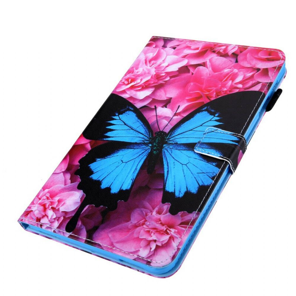 Leren Hoesje voor Samsung Galaxy Tab A 10.1 (2019) Vlinder Bloemen