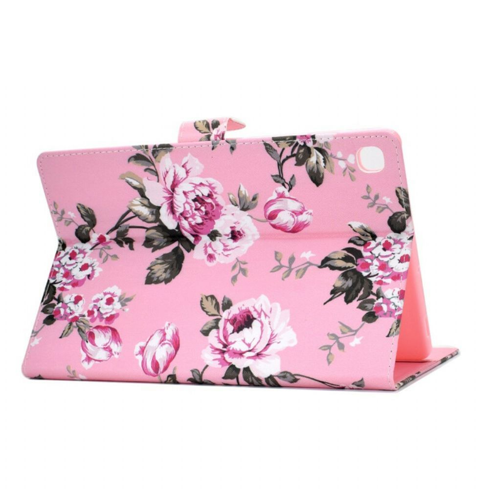 Leren Hoesje voor Samsung Galaxy Tab A 10.1 (2019) Vrijheidsbloemen