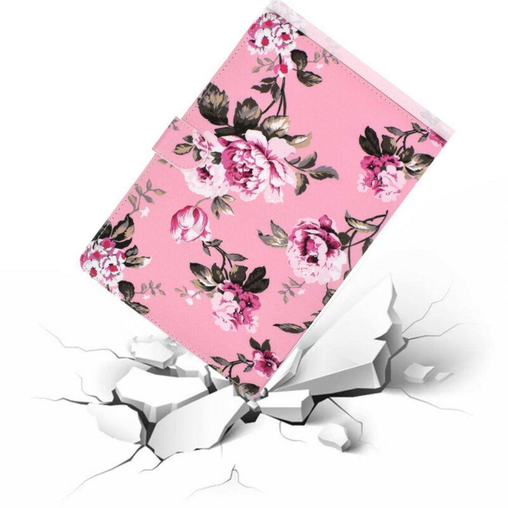 Leren Hoesje voor Samsung Galaxy Tab A 10.1 (2019) Vrijheidsbloemen