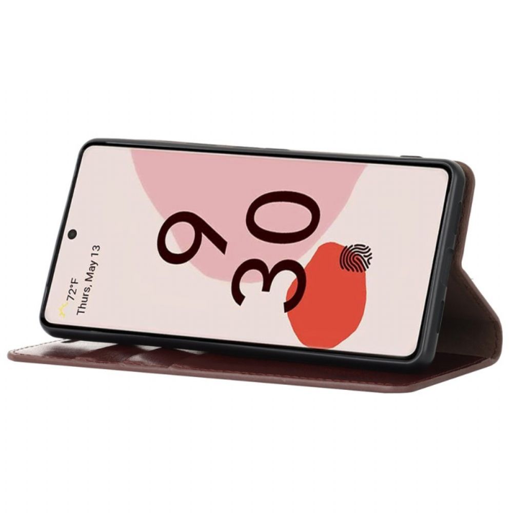 Bescherming Hoesje voor Google Pixel 7 Folio-hoesje Echt Leer