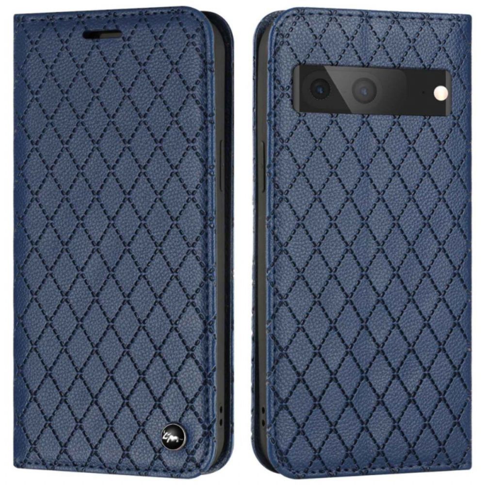 Bescherming Hoesje voor Google Pixel 7 Folio-hoesje Rfid-diamanten