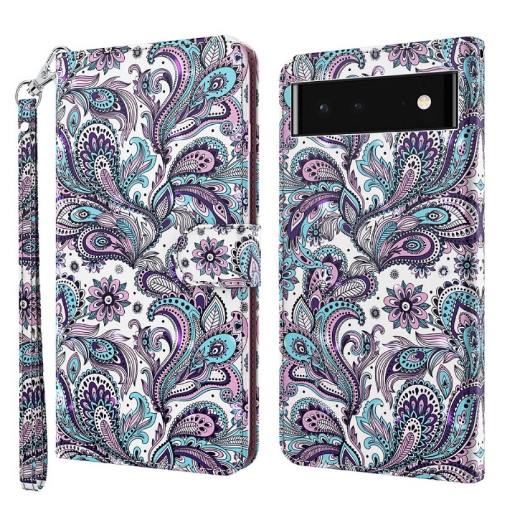 Folio-hoesje voor Google Pixel 7 Paisley-patroon