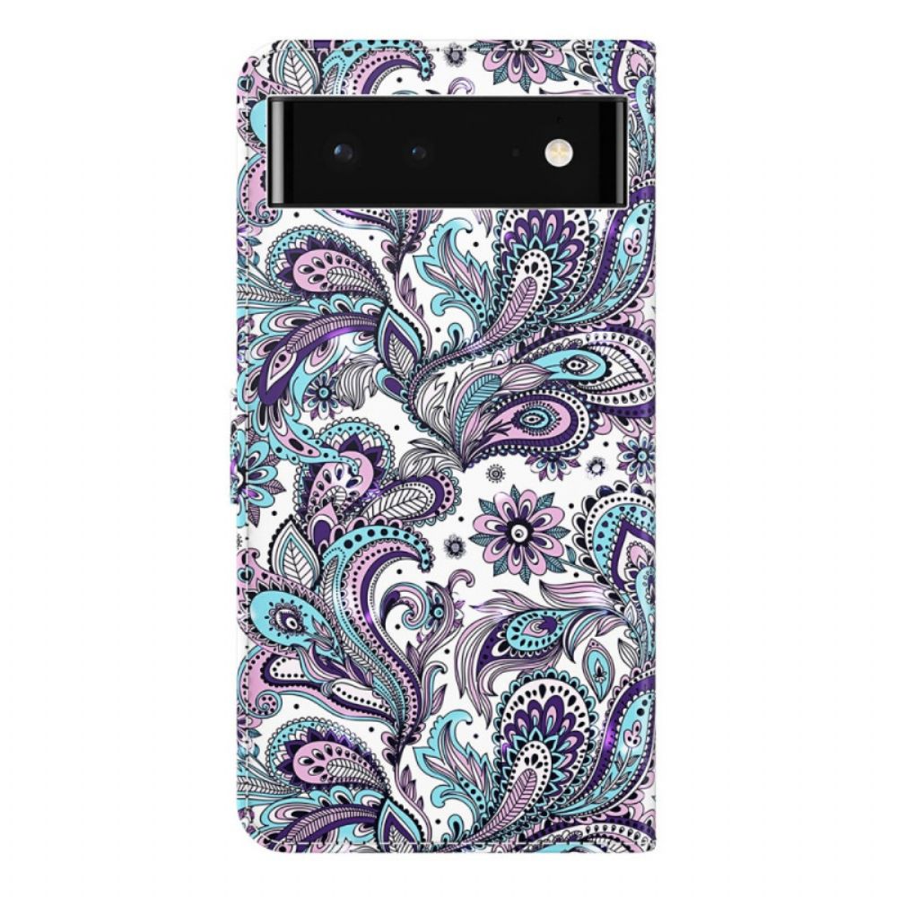 Folio-hoesje voor Google Pixel 7 Paisley-patroon