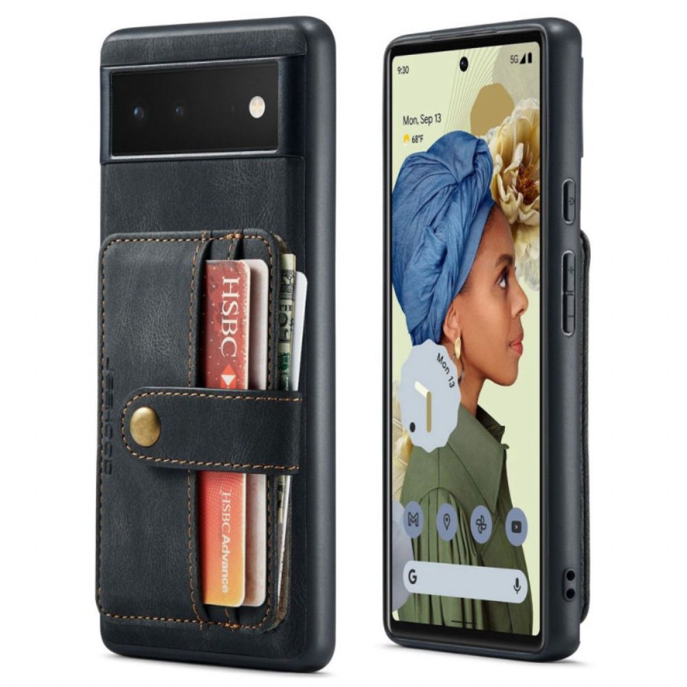 Hoesje voor Google Pixel 7 Portemonnee Leren Jeehood Rfid Afneembare Portemonnee