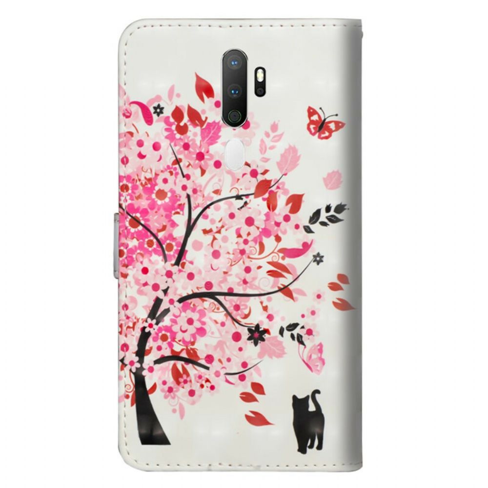 Flip Case voor Oppo A9 2020 / A5 2020 Roze Boom