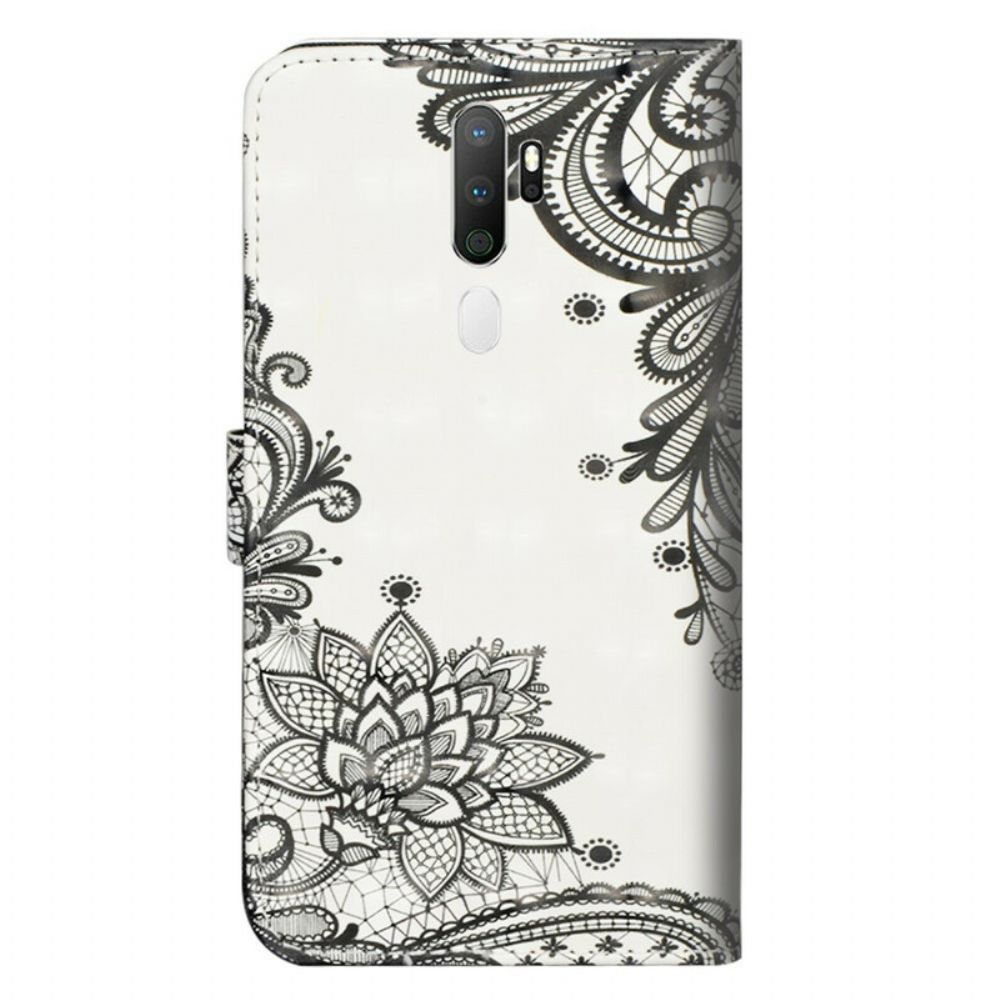 Leren Hoesje voor Oppo A9 2020 / A5 2020 Chique Kant