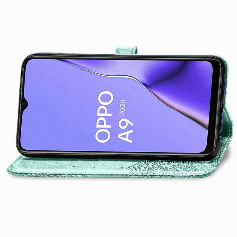 Leren Hoesje voor Oppo A9 2020 / A5 2020 Mandala Van Middelbare Leeftijd