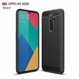 Telefoonhoesje voor Oppo A9 2020 / A5 2020 Geborstelde Koolstofvezel