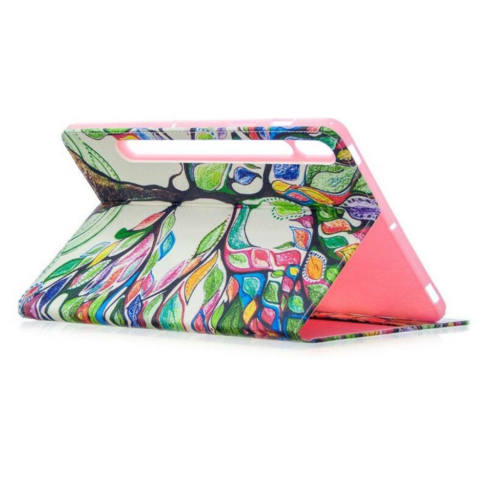 Cover voor Samsung Galaxy Tab S8 / Tab S7 Kleurrijke Boom