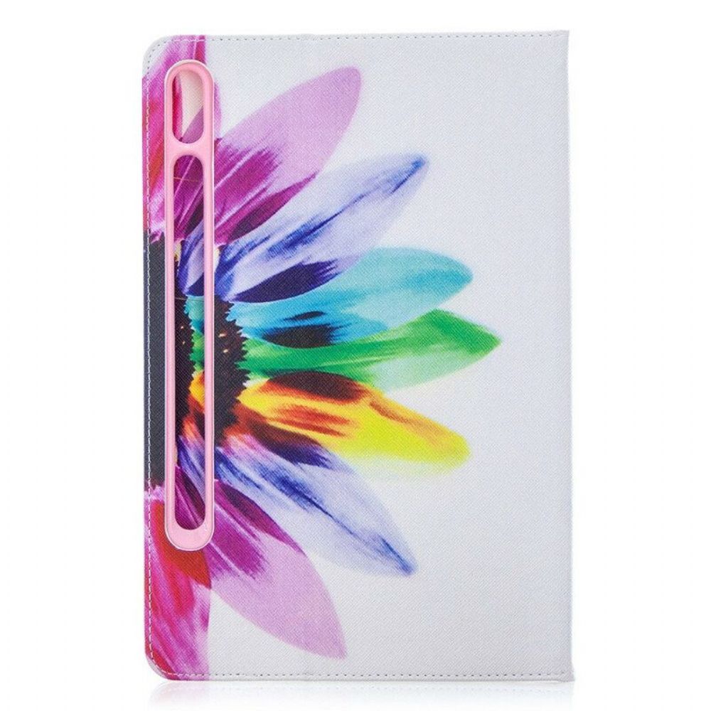 Cover voor Samsung Galaxy Tab S8 / Tab S7 Waterverf Bloem