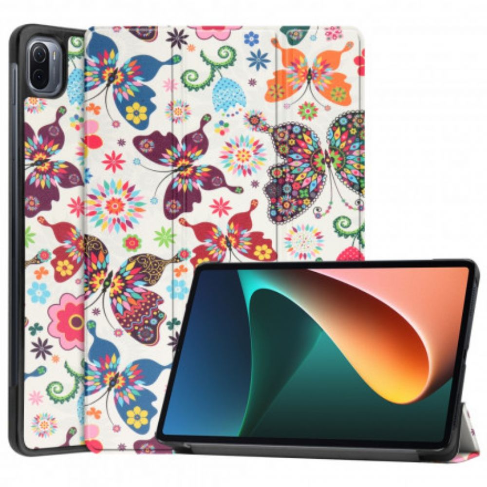 Bescherming Hoesje voor Xiaomi Pad 5 Vintage Bloem Pennenhouder