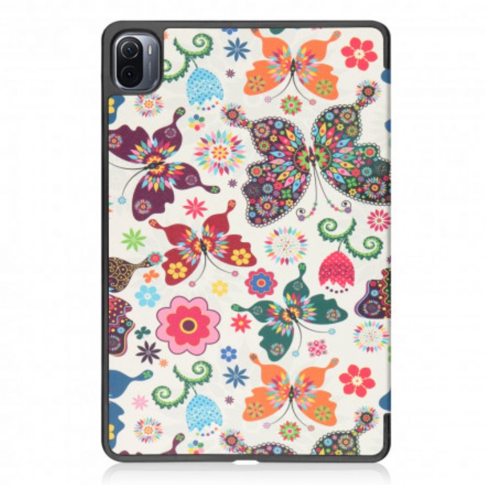 Bescherming Hoesje voor Xiaomi Pad 5 Vintage Bloem Pennenhouder