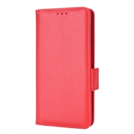 Leren Hoesje voor Realme 9 5G Folio-hoesje Dubbele Nieuwe Kleuren Flap