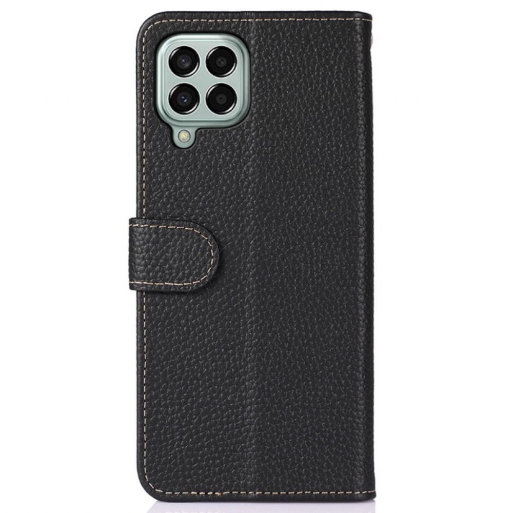 Flip Case voor Samsung Galaxy M33 5G Litchi Khazneh Leer