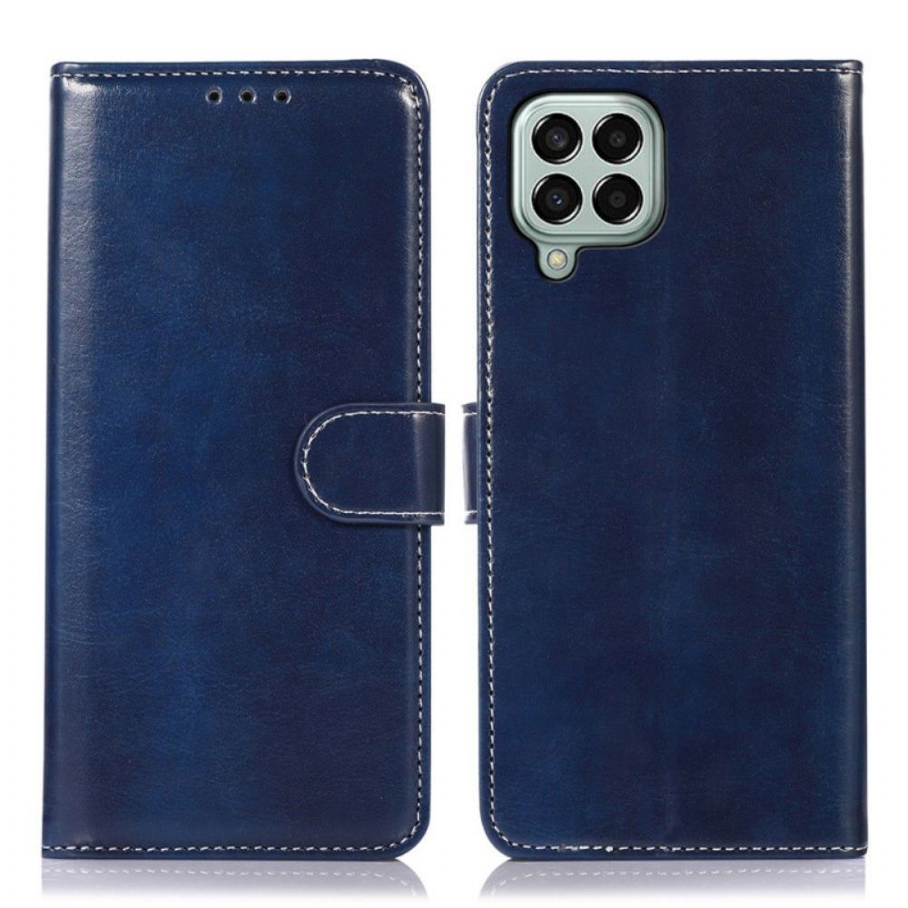 Folio-hoesje voor Samsung Galaxy M33 5G Leerstijl En Stiksels