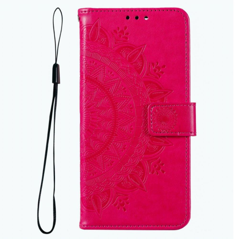 Folio-hoesje voor Samsung Galaxy M33 5G Met Ketting Zonneband Mandala