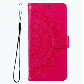 Folio-hoesje voor Samsung Galaxy M33 5G Met Ketting Zonneband Mandala