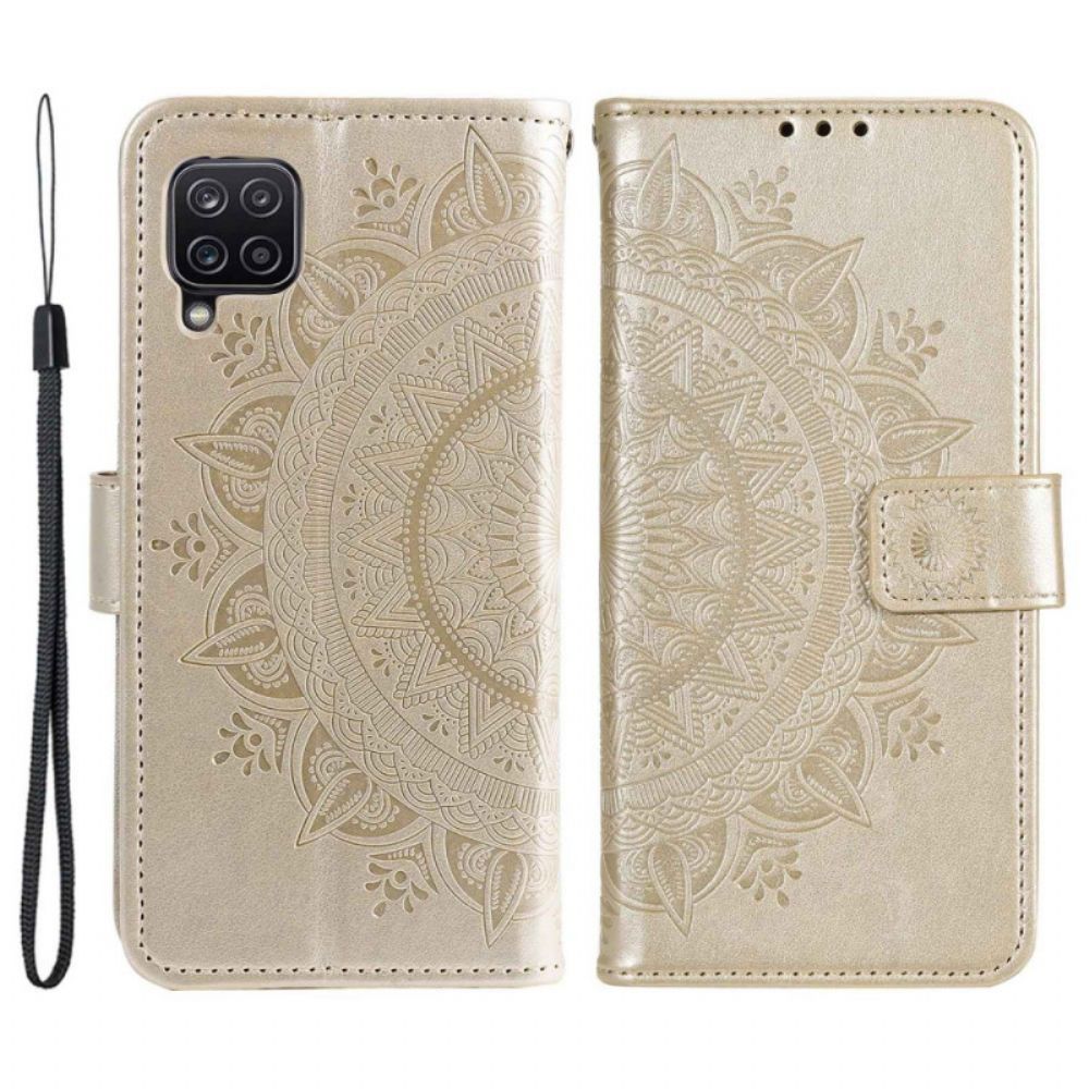 Folio-hoesje voor Samsung Galaxy M33 5G Met Ketting Zonneband Mandala