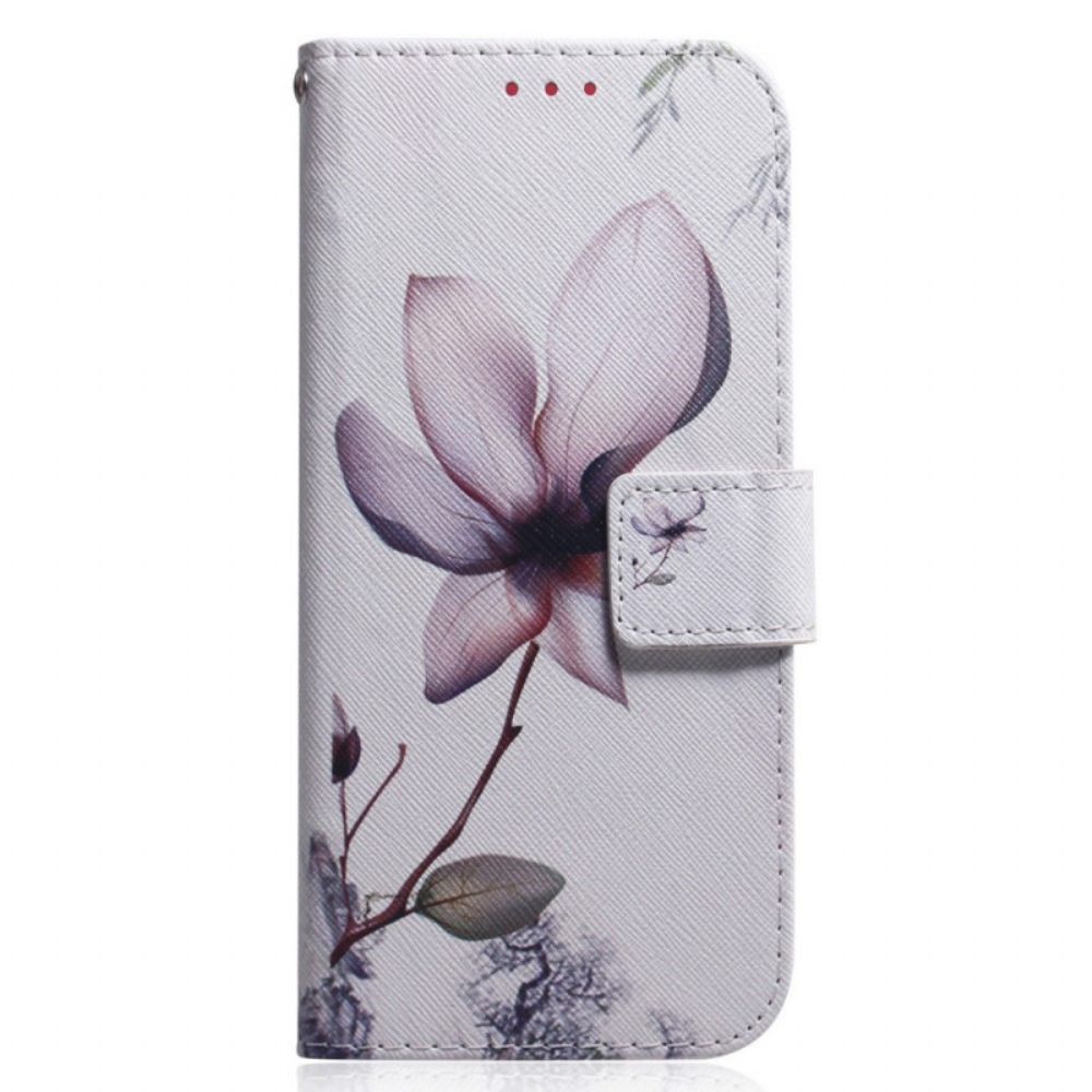 Folio-hoesje voor Samsung Galaxy M33 5G Roze Bloem