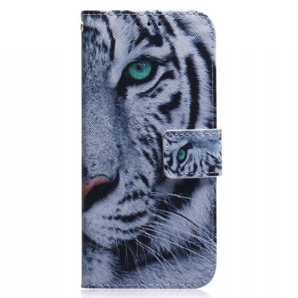 Folio-hoesje voor Samsung Galaxy M33 5G Witte Tijger