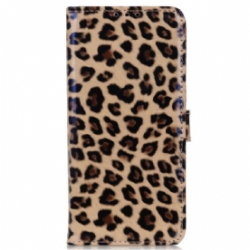 Leren Hoesje voor Samsung Galaxy M33 5G Klein Luipaardeffect