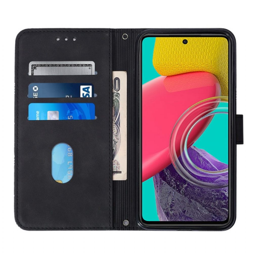 Leren Hoesje voor Samsung Galaxy M33 5G Met Ketting Banddriehoeken