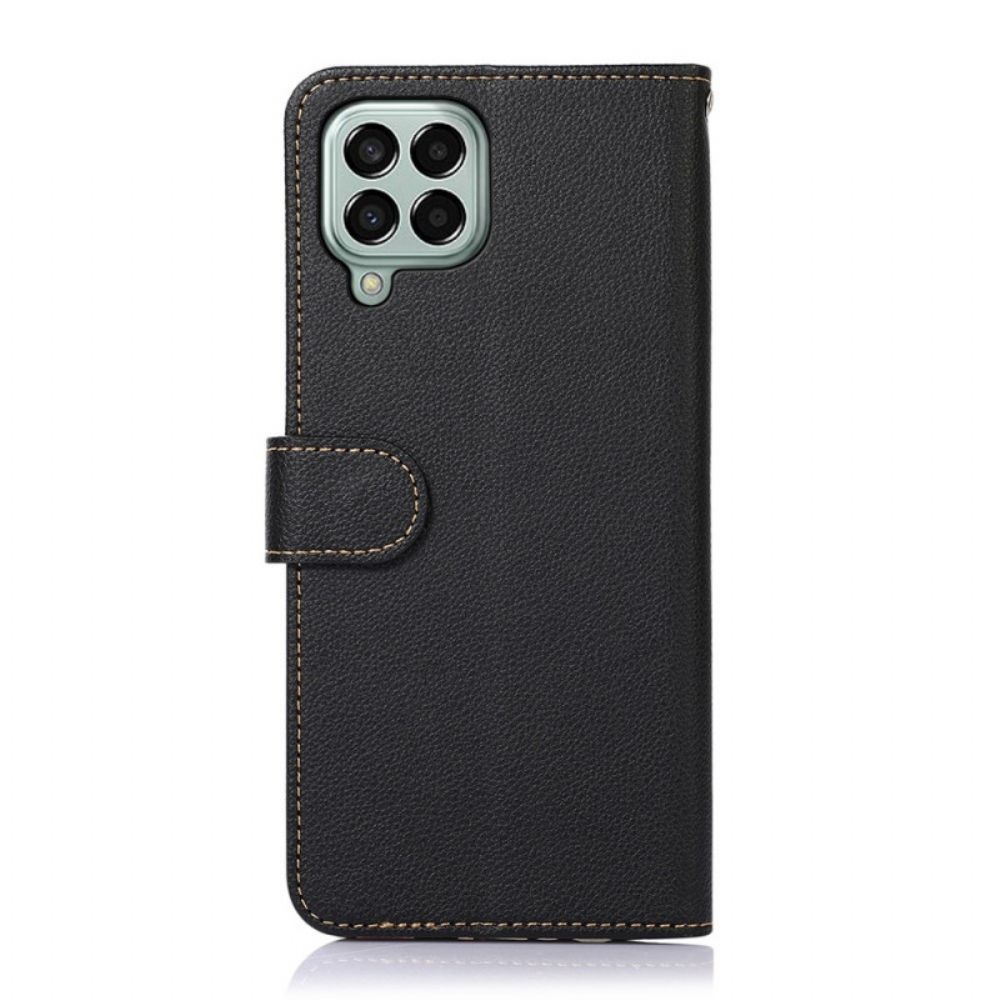 Leren Hoesje voor Samsung Galaxy M33 5G Rfid Lychee-stijl